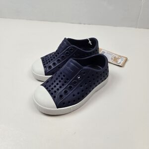 New Native Navy Blue Jeffrrson Perforated Slip-On Sandal Water Shoes Size C5